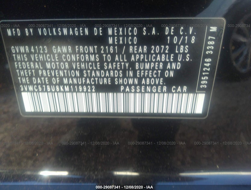 3VWC57BU8KM119922