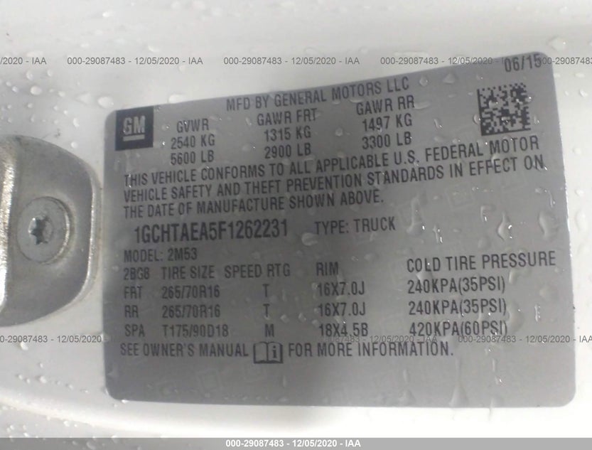 1GCHTAEA5F1262231