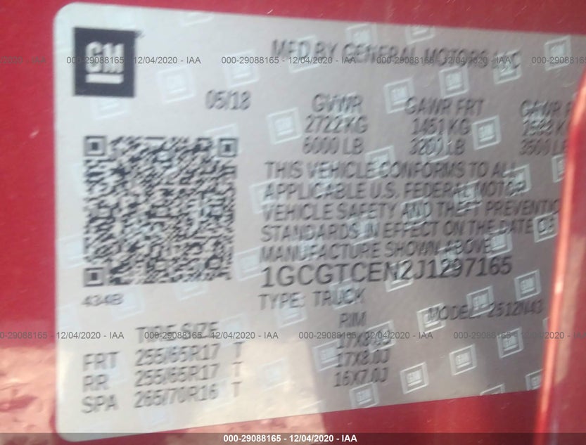 1GCGTCEN2J1297165
