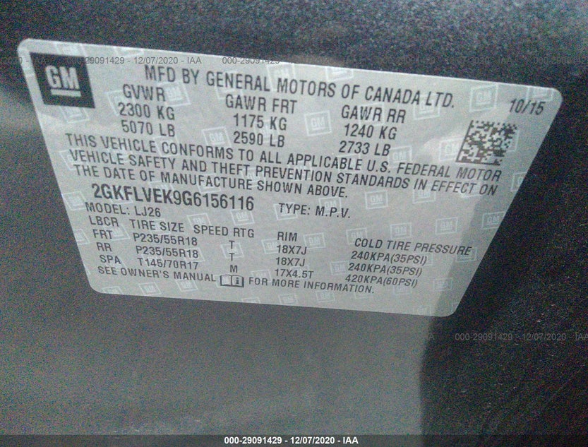 2GKFLVEK9G6156116