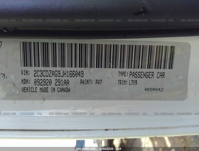2C3CDZAG9JH166049