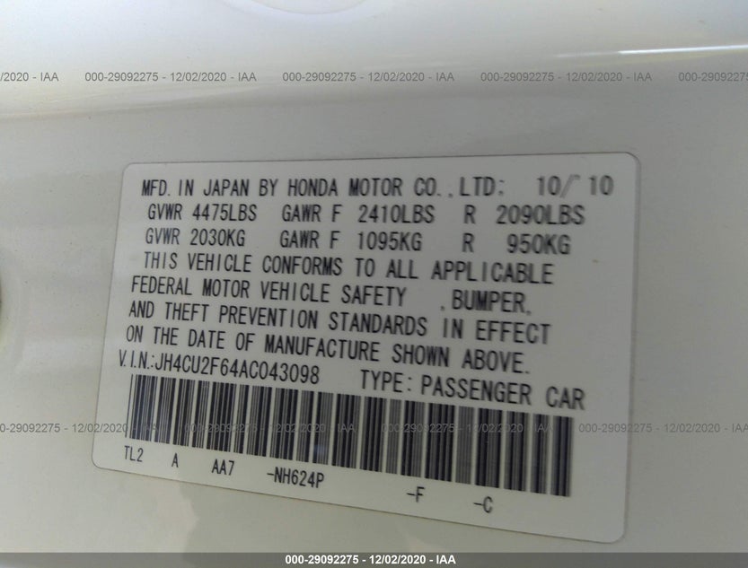 JH4CU2F64AC043098