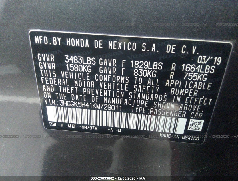 3HGGK5H41KM729011