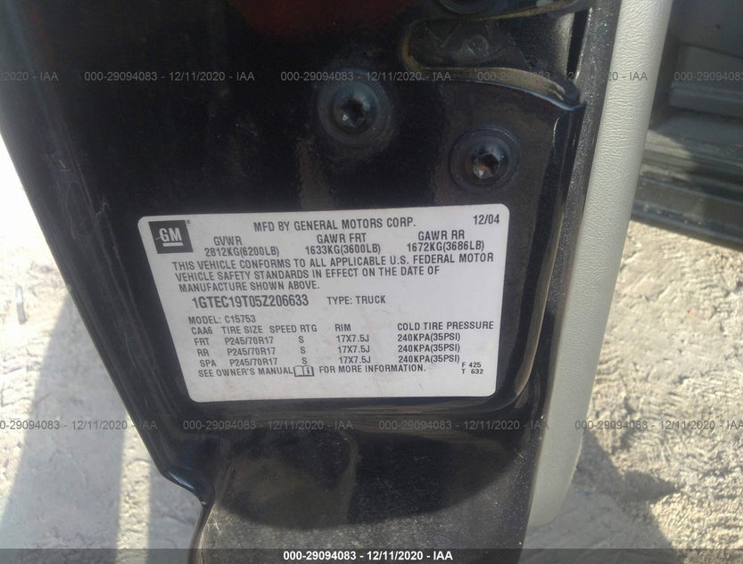 1GTEC19T05Z206633