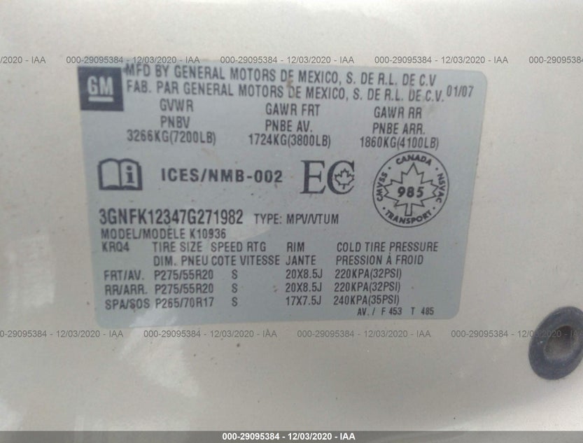 3GNFK12347G271982