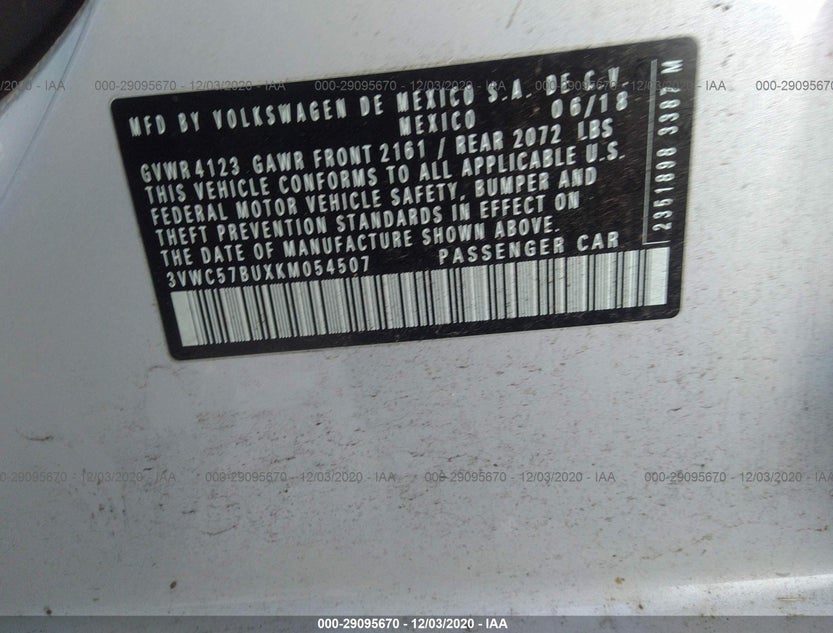 3VWC57BUXKM054507