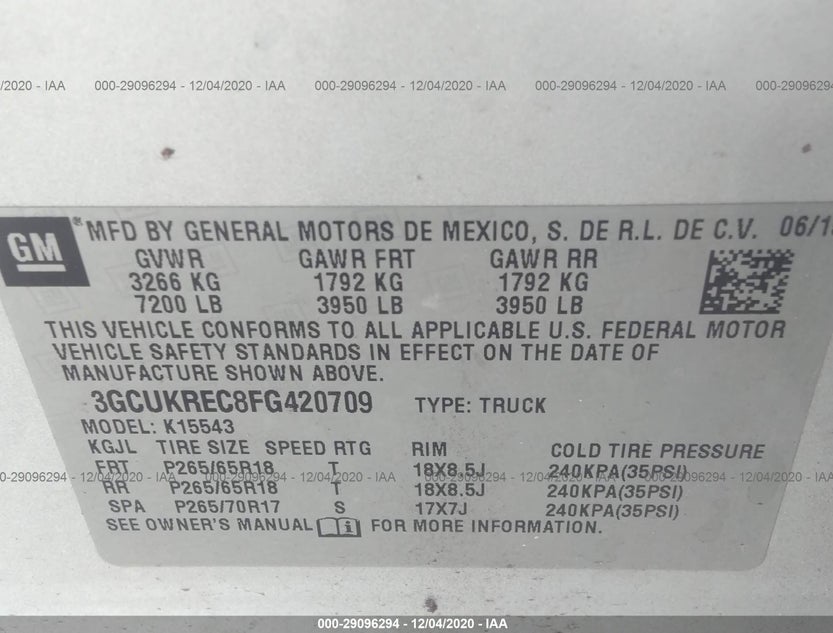 3GCUKREC8FG420709