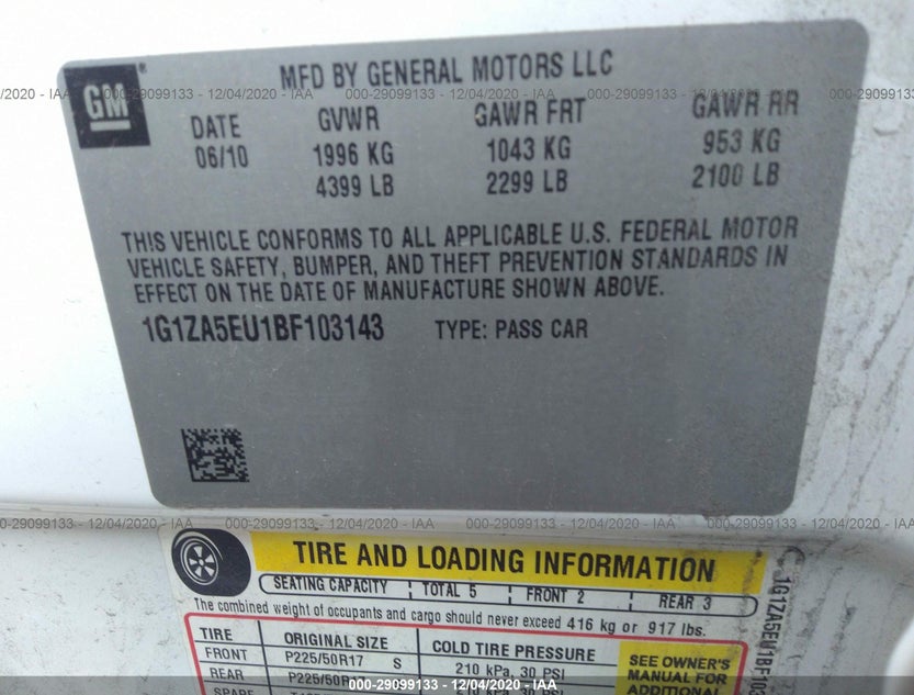 1G1ZA5EU1BF103143