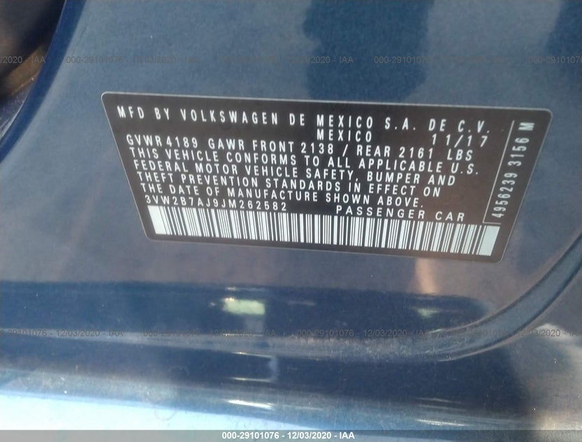 3VW2B7AJ9JM262582