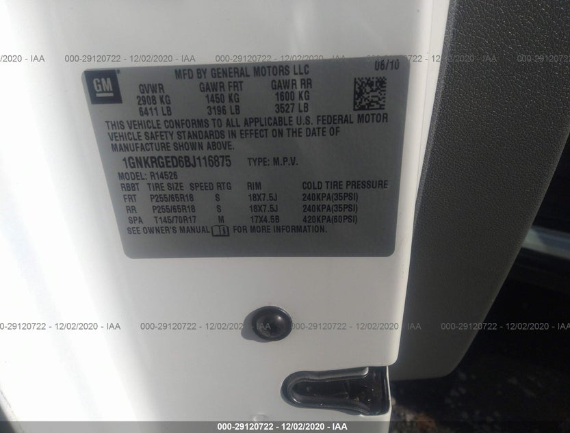 1GNKRGED6BJ116875