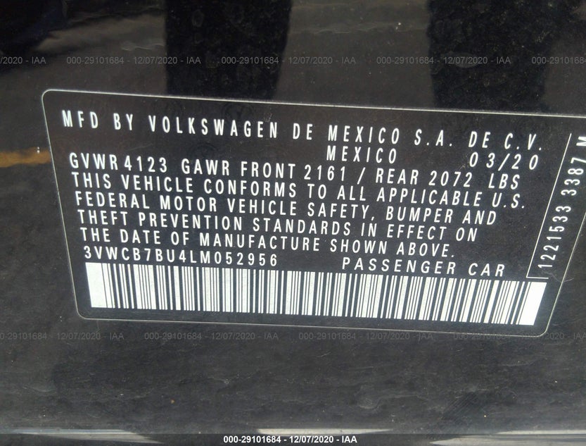3VWCB7BU4LM052956