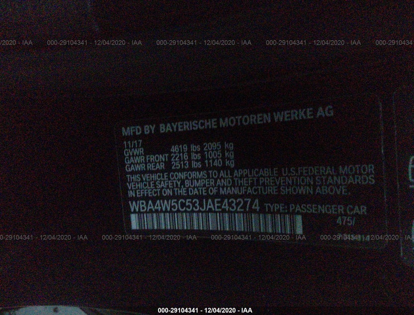 WBA4W5C53JAE43274
