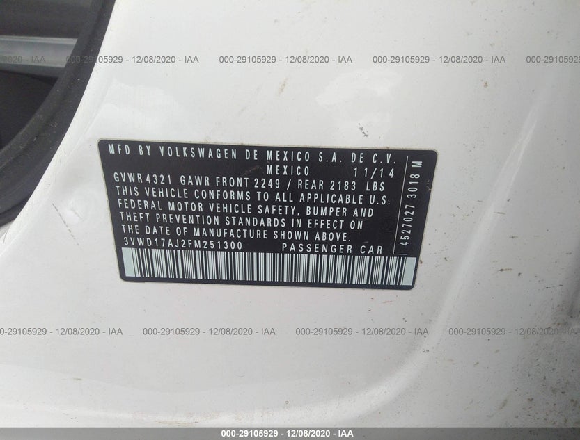 3VWD17AJ2FM251300