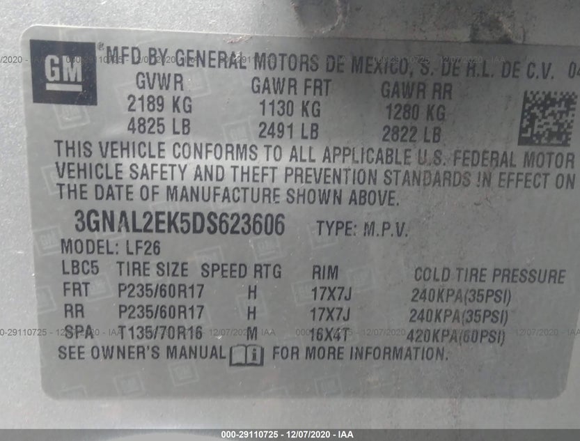 3GNAL2EK5DS623606