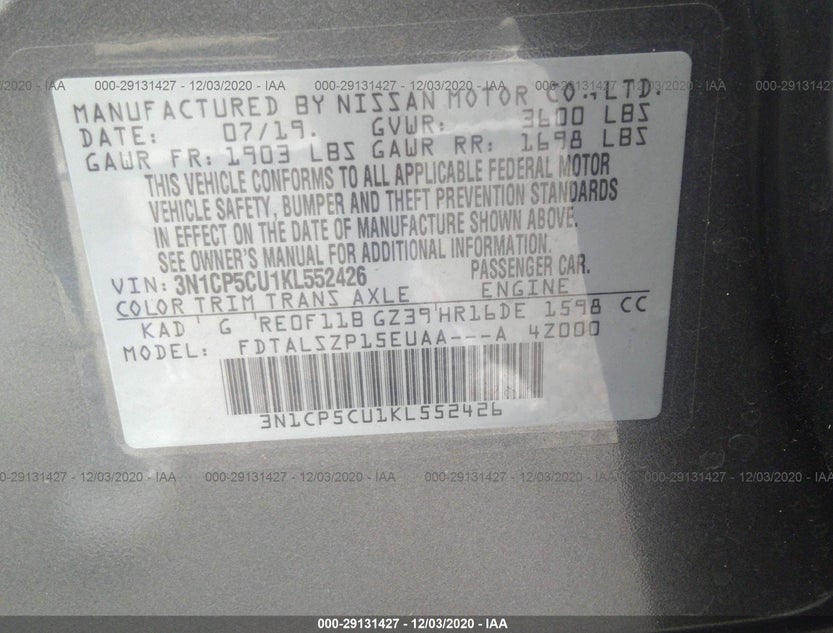3N1CP5CU1KL552426