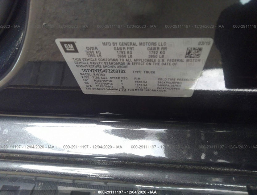 1GTV2VEC4FZ268702