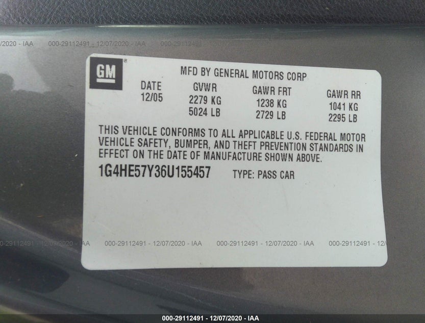 1G4HE57Y36U155457