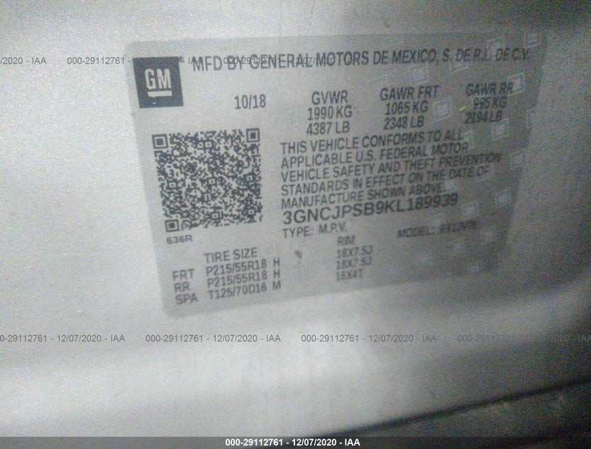 3GNCJPSB9KL189939