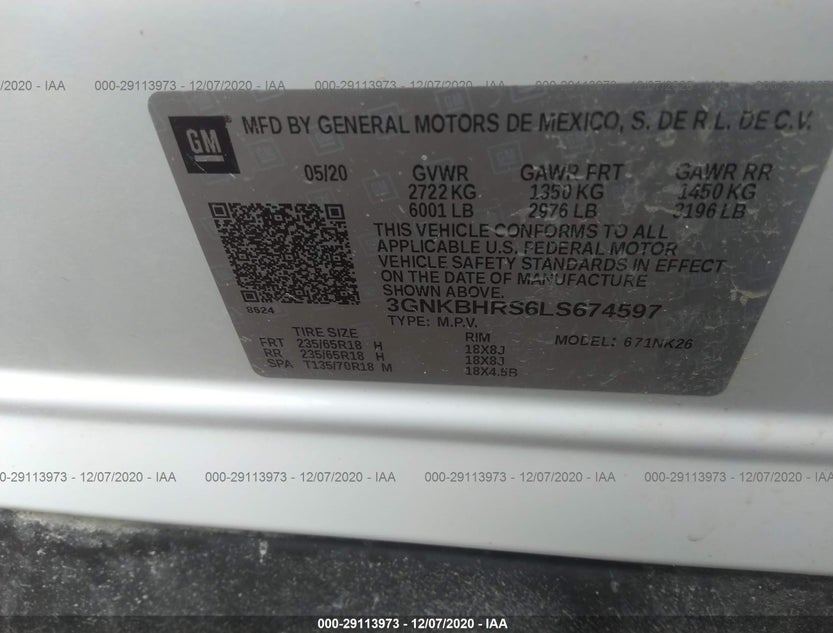 3GNKBHRS6LS674597