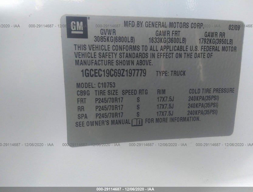 1GCEC19C69Z197779