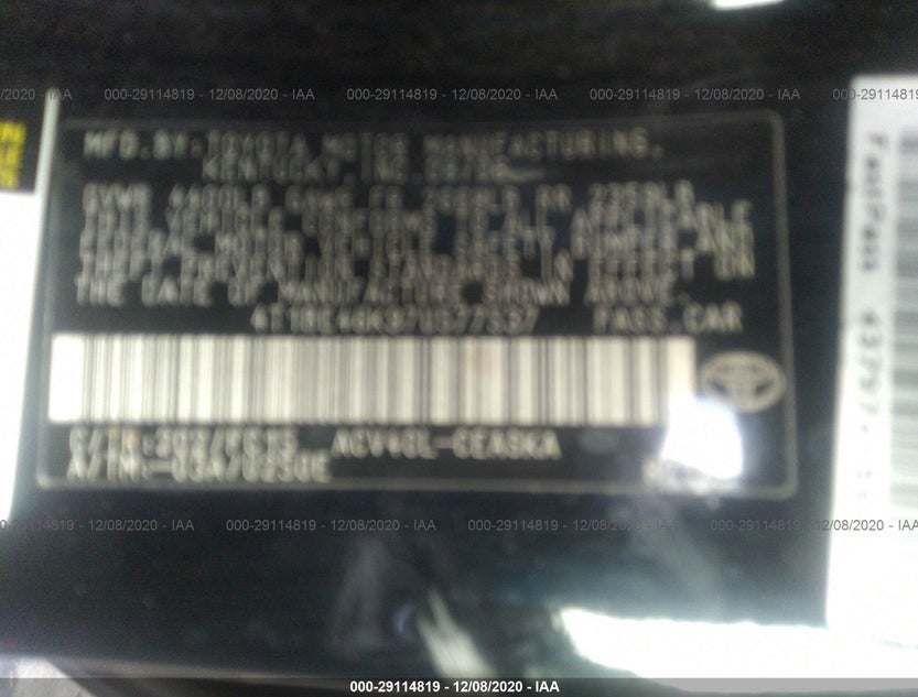 4T1BE46K97U577537