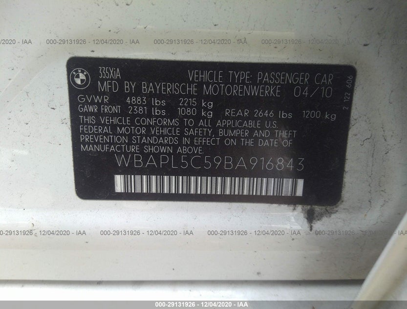 WBAPL5C59BA916843