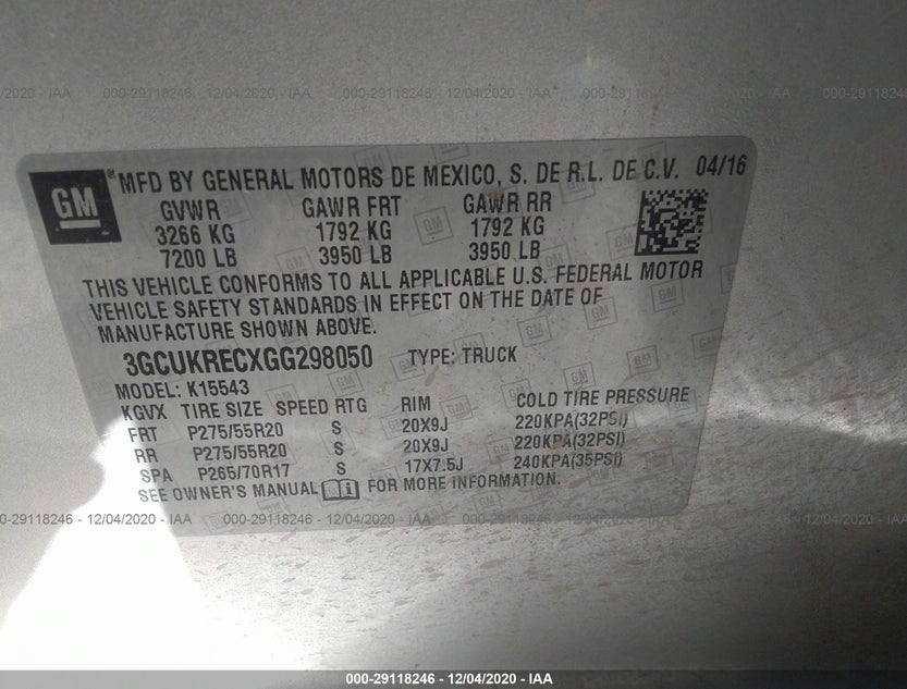 3GCUKRECXGG298050