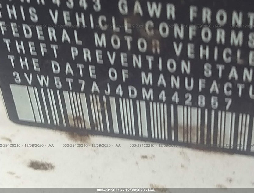 3VW5T7AJ4DM442857