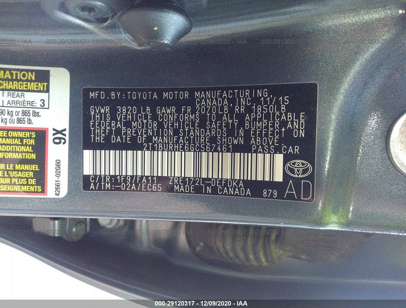 2T1BURHE6GC567461