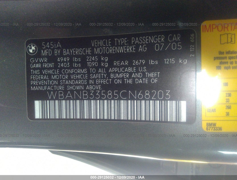 WBANB33585CN68203