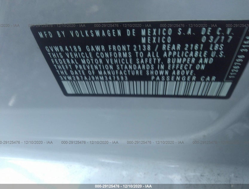 3VW2B7AJ9HM347593