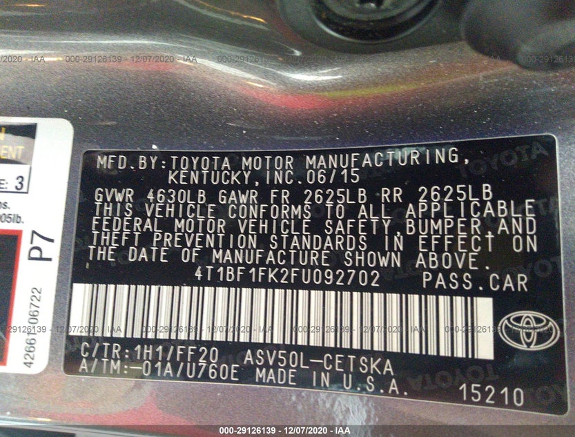 4T1BF1FK2FU092702