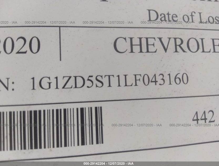 1G1ZD5ST1LF043160