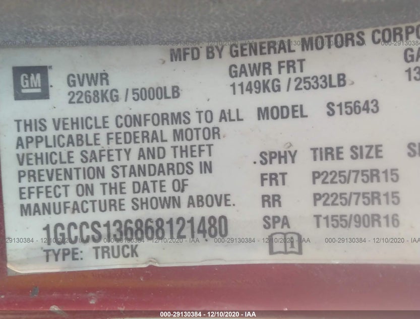 1GCCS136868121480