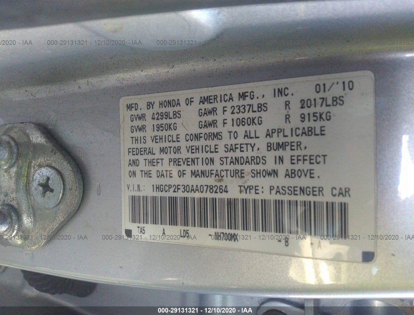 1HGCP2F30AA078264