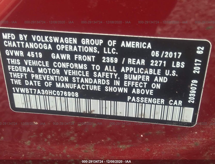 1VWBT7A30HC076908