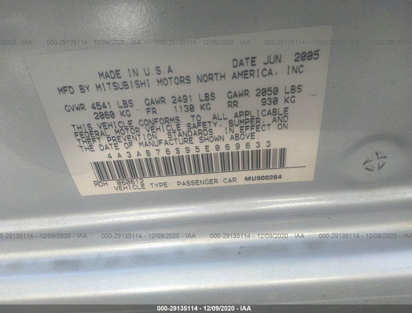 4A3AB76S95E069633