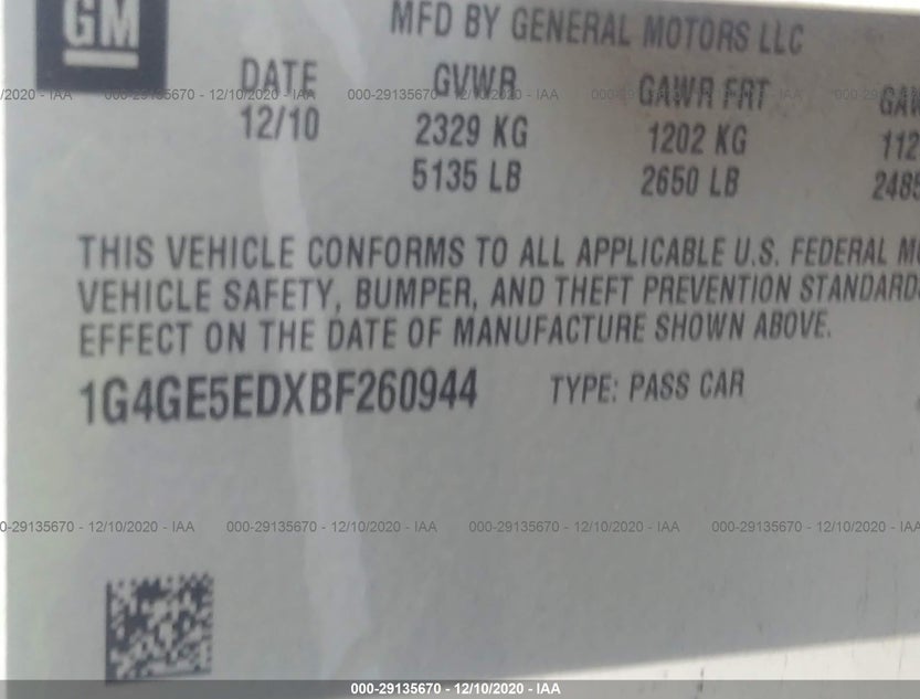 1G4GE5EDXBF260944