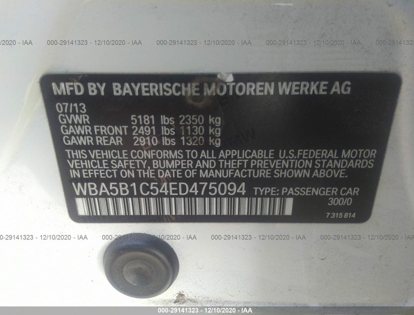 WBA5B1C54ED475094