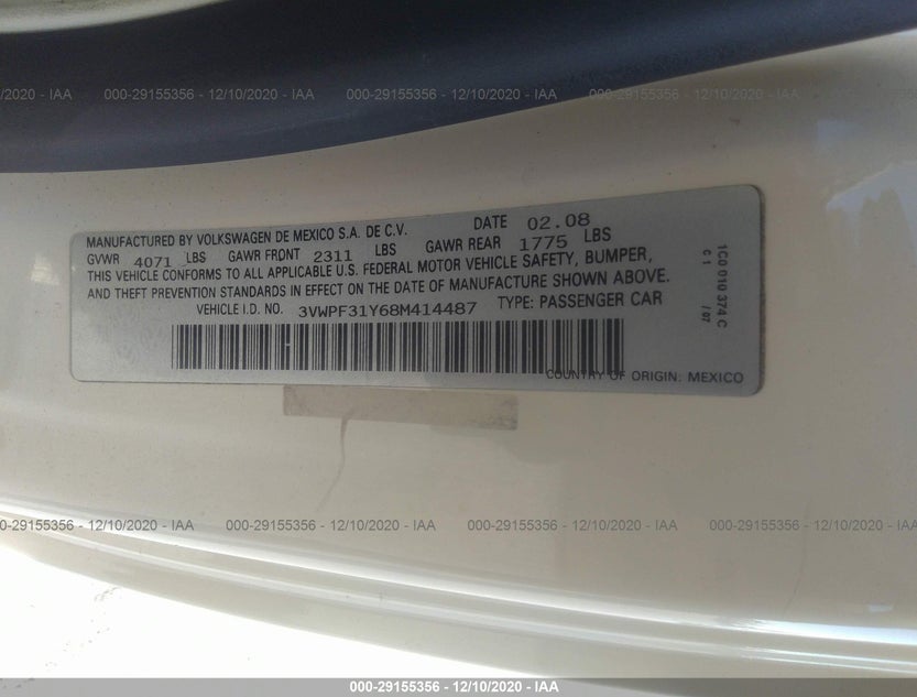 3VWPF31Y68M414487