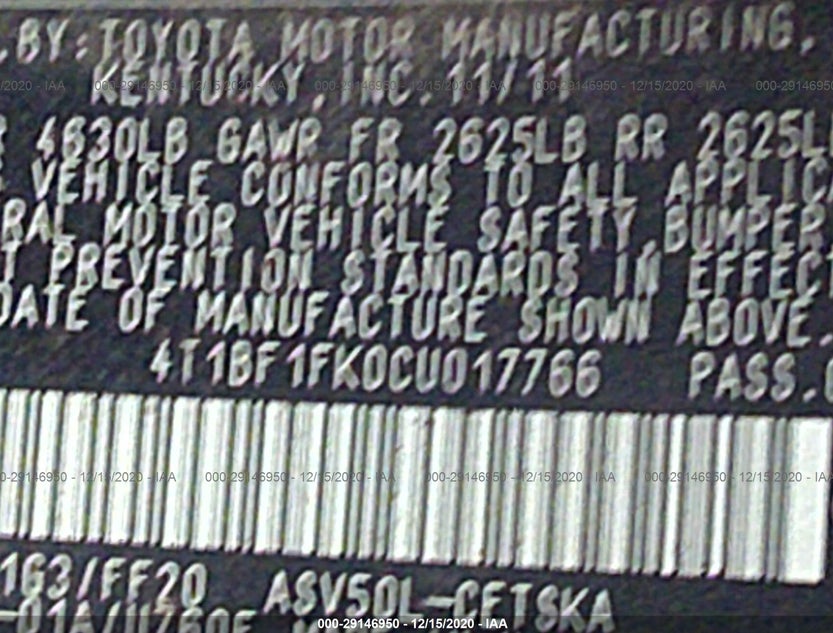 4T1BF1FK0CU017766