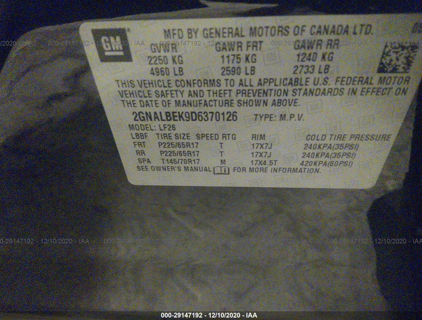 2GNALBEK9D6370126