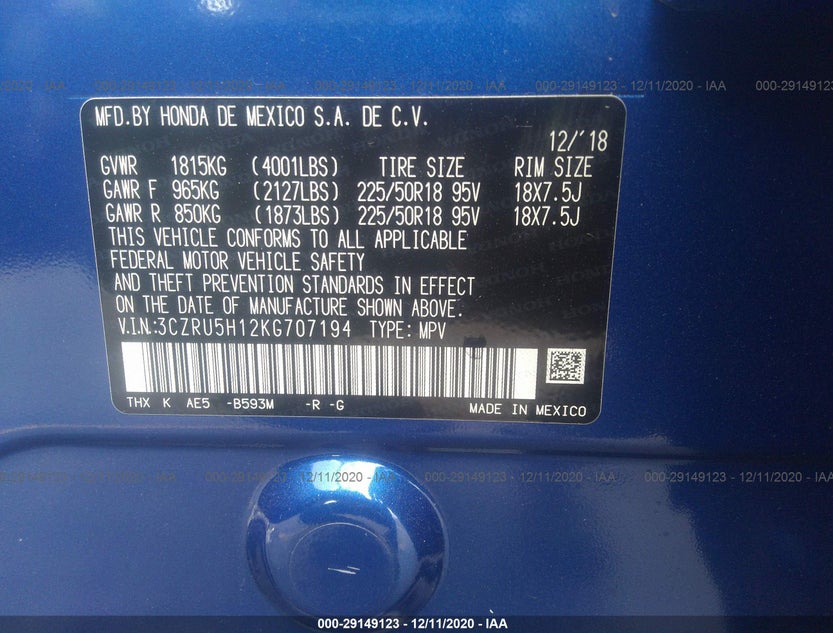 3CZRU5H12KG707194