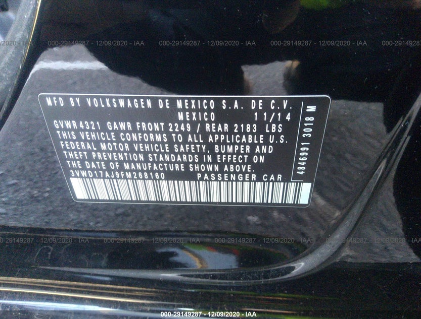 3VWD17AJ9FM268160