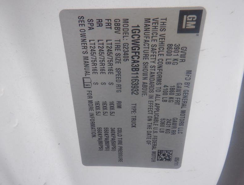 1GCWGFCA3B1163932
