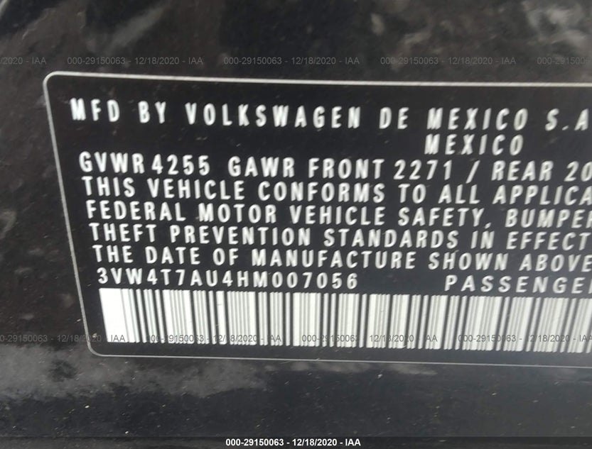 3VW4T7AU4HM007056