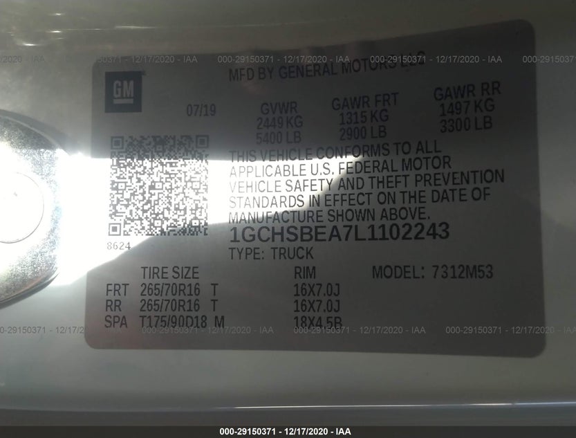 1GCHSBEA7L1102243