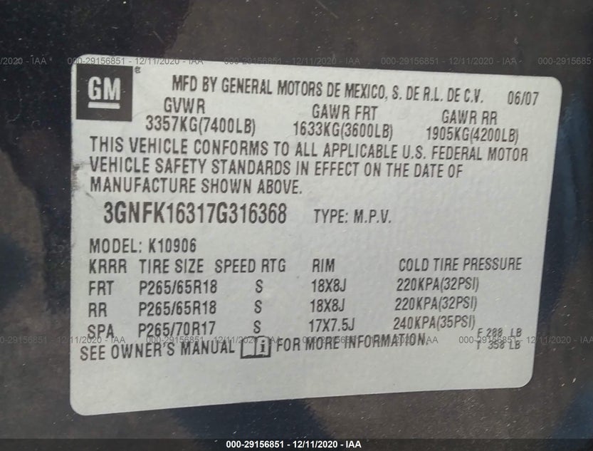 3GNFK16317G316368