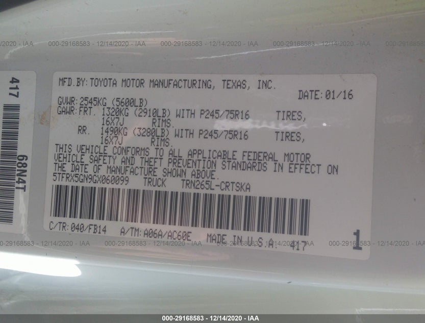5TFRX5GN9GX060099