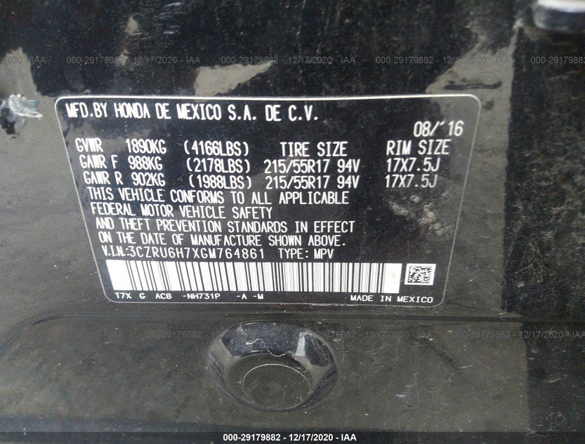 3CZRU6H7XGM764861
